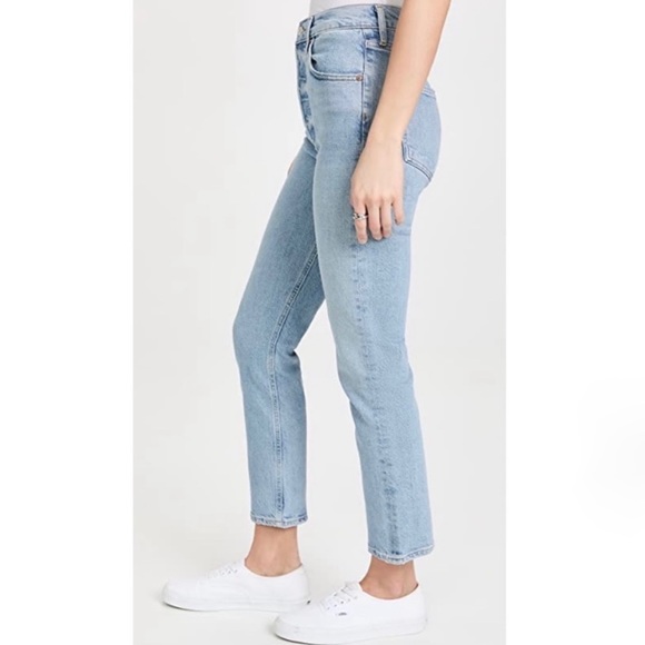 NWOT AGOLDE Riley High Rise Straight Crop Jeans - Picture 5 of 14